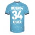 Maillot de foot Bayer Leverkusen Granit Xhaka #34 Troisième vêtements 2023-24 Manches Courtes